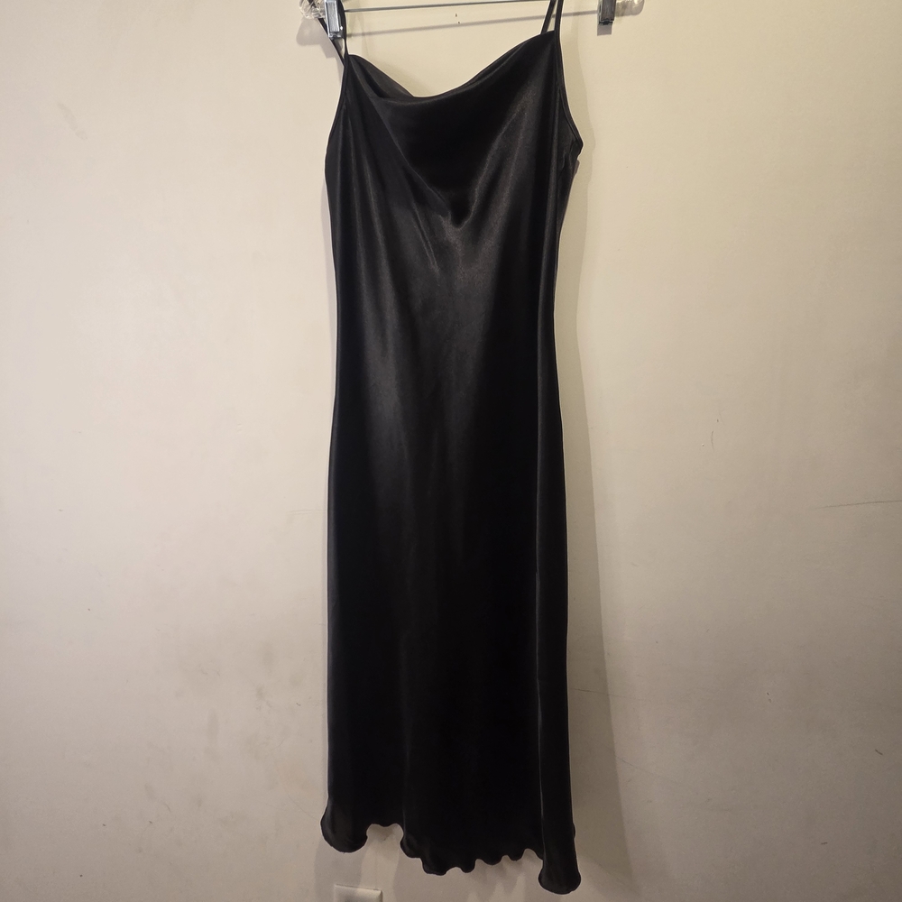 Bebe Black Satin Dress